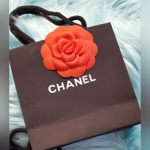 CHANEL GIFT BAG, CAMELIA RED FLOWER